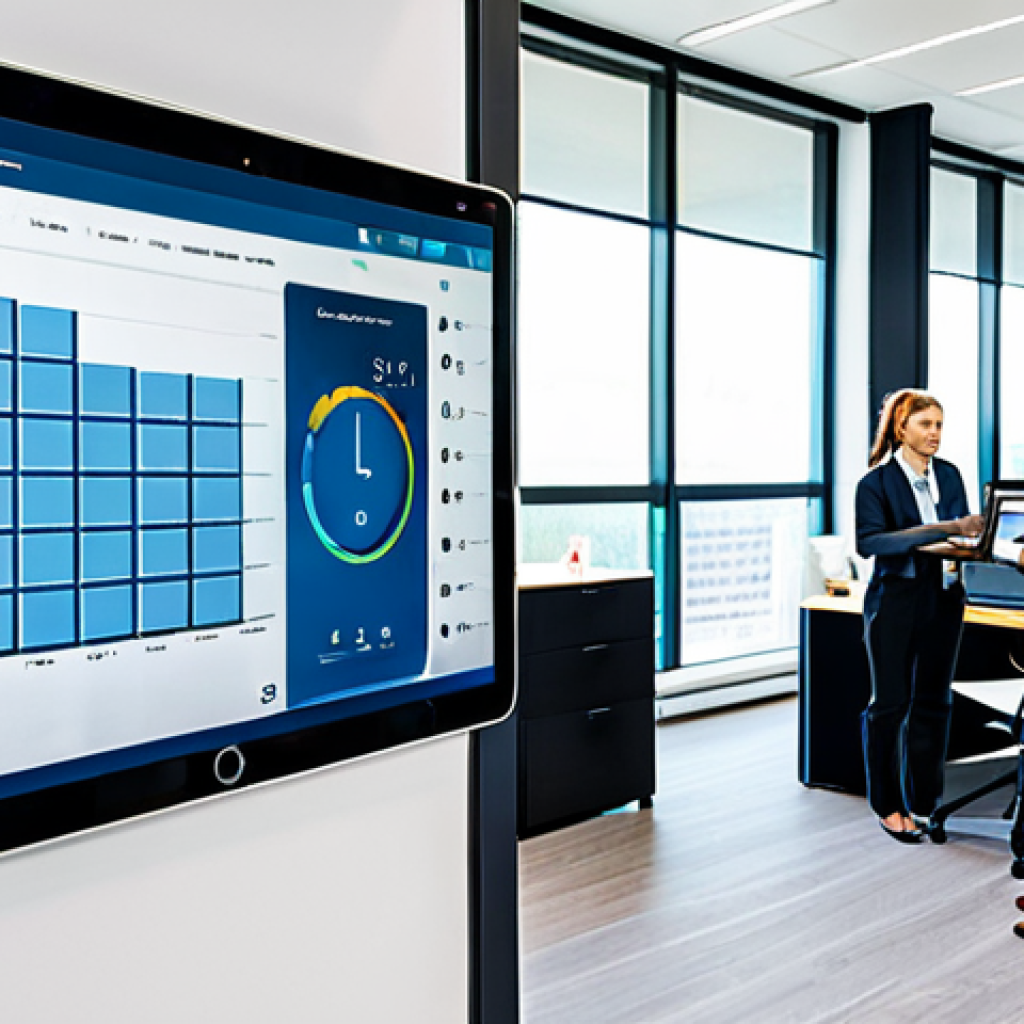Smart Zoning for Energy Efficiency**
"A modern office interior showing a diverse group of professionals working comfortably in different zones. One zone near large windows is slightly cooler, while an interior zone is warmer. The scene showcases a smart building management system interface on a tablet, displaying zone temperatures and energy consumption. Fully clothed, appropriate attire, safe for work, perfect anatomy, natural proportions, professional architectural photography, high quality, showcasing energy efficiency and intelligent climate control, modern, family-friendly."
**