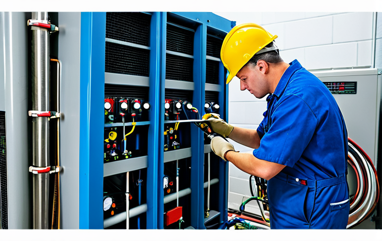 공조냉동기계 실무에서 자주 발생하는 문제 - Diagnosing Excessive Discharge Pressure**

"A skilled HVAC technician, fully clothed in work overall...